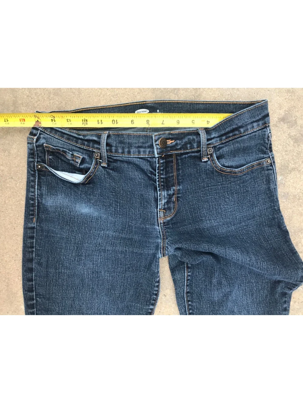 Old Navy Original Mid Rise Skinny Stretch Jeans Medium Wash Womens 8 Short